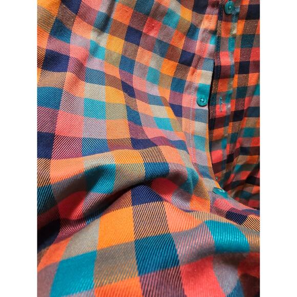 Men's Winston colorful plaid long sleeve button down dress shirt size 2XLT - Picture 8 of 10